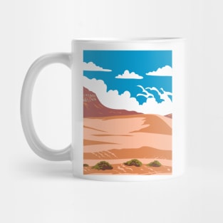 Coral Pink Sand Dunes State Park in Kane County Utah USA WPA Art Poster Mug